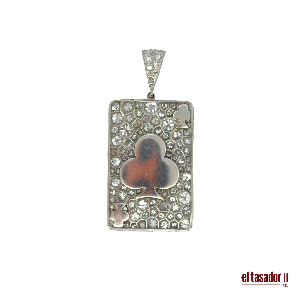 Las Vegas collection Clover charm 7.5 g platinum enamel and 2.87 ct of diamonds