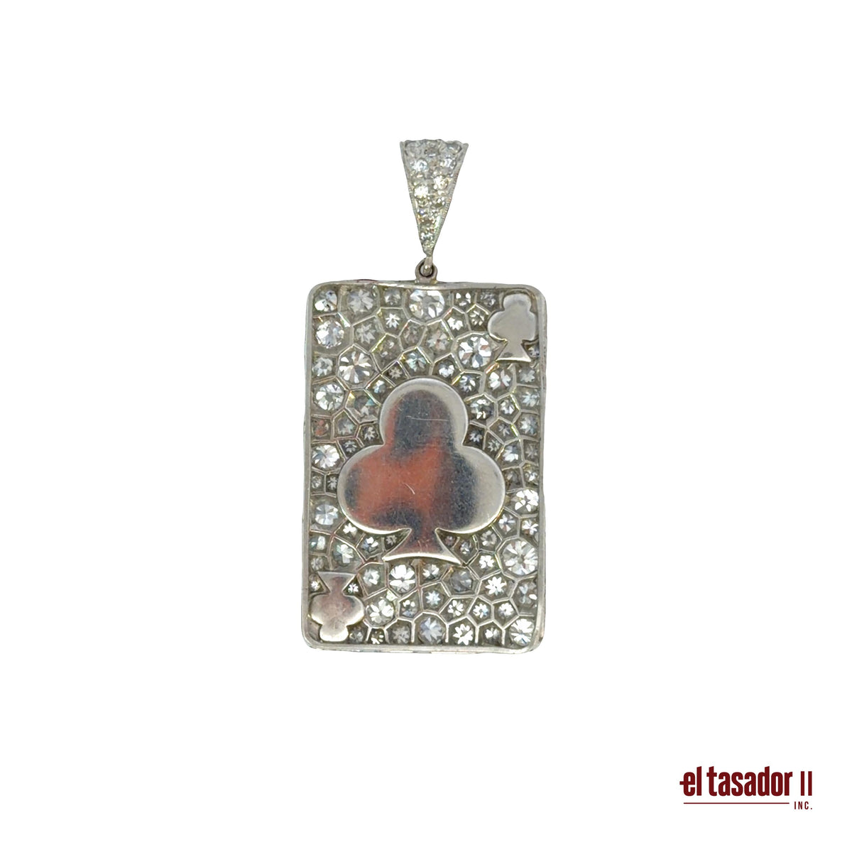 Las Vegas collection Clover charm 7.5 g platinum enamel and 2.87 ct of diamonds