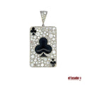 Las Vegas collection Clover charm 7.5 g platinum enamel and 2.87 ct of diamonds