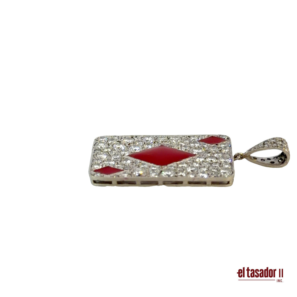Las Vegas Collection diamond charm 6.8 g platinum enamel and 3.51 ct of diamonds