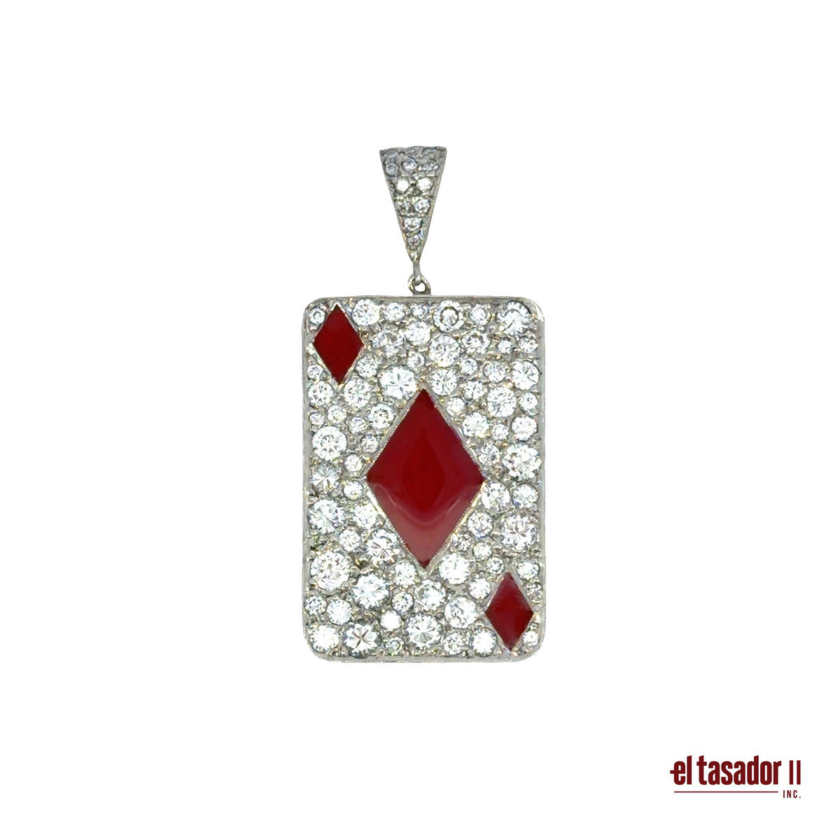 Las Vegas Collection diamond charm 6.8 g platinum enamel and 3.51 ct of diamonds