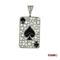 Las Vegas Collection Spade Charm 7,4 g platinum enamel and 3.30 ct of diamonds