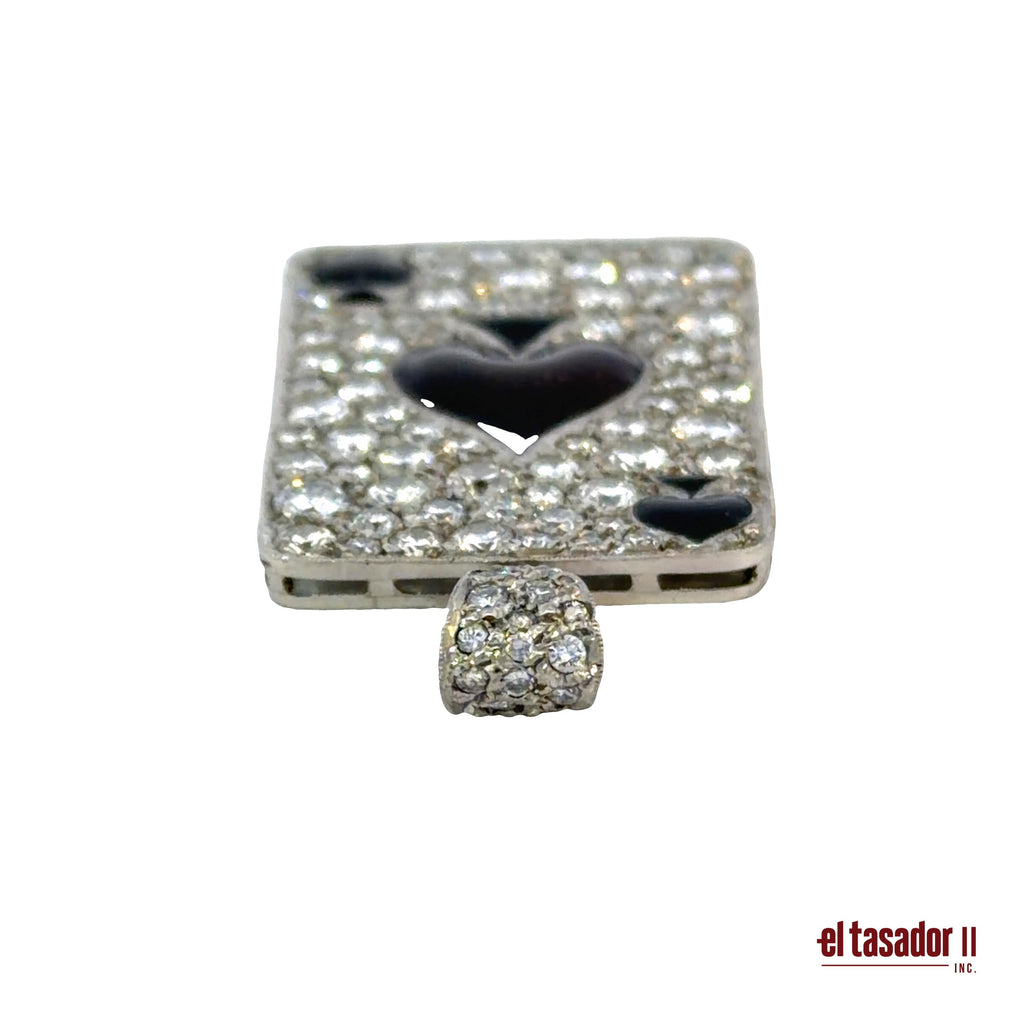 Las Vegas Collection Spade Charm 7,4 g platinum enamel and 3.30 ct of diamonds