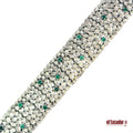 Bracelet 62.4 g 18k white gold and emeralds (A)