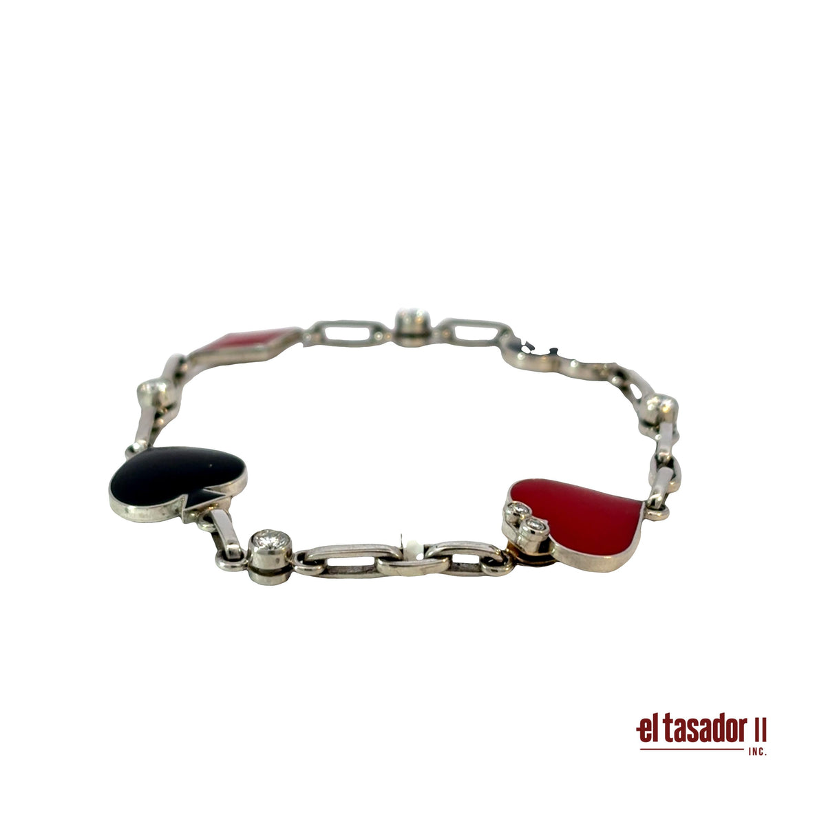 Las Vegas Collection bracelet 16.9 g gold and platinum enamel and diamonds