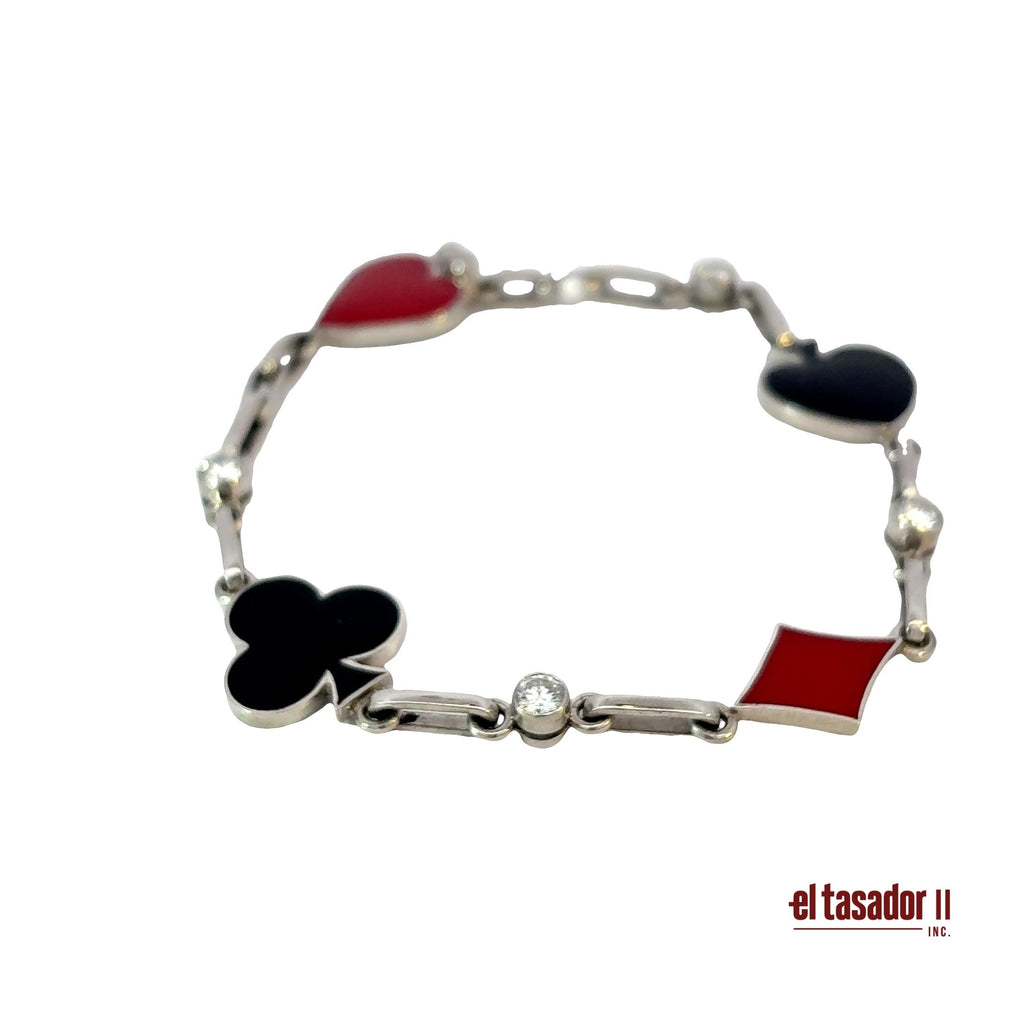 Las Vegas Collection bracelet 16.9 g gold and platinum enamel and diamonds