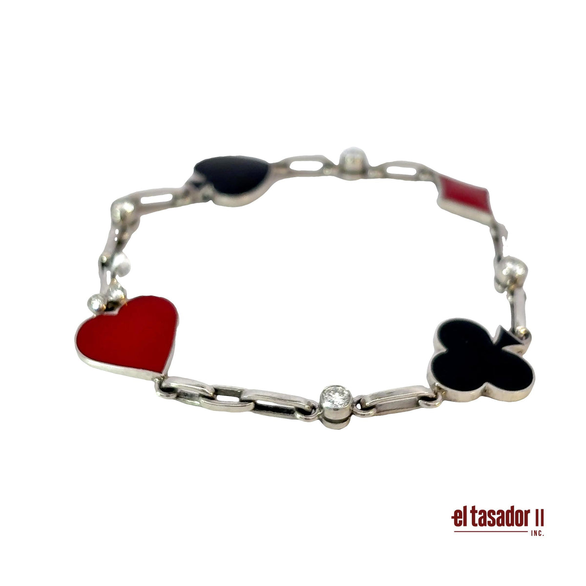 Las Vegas Collection bracelet 16.9 g gold and platinum enamel and diamonds