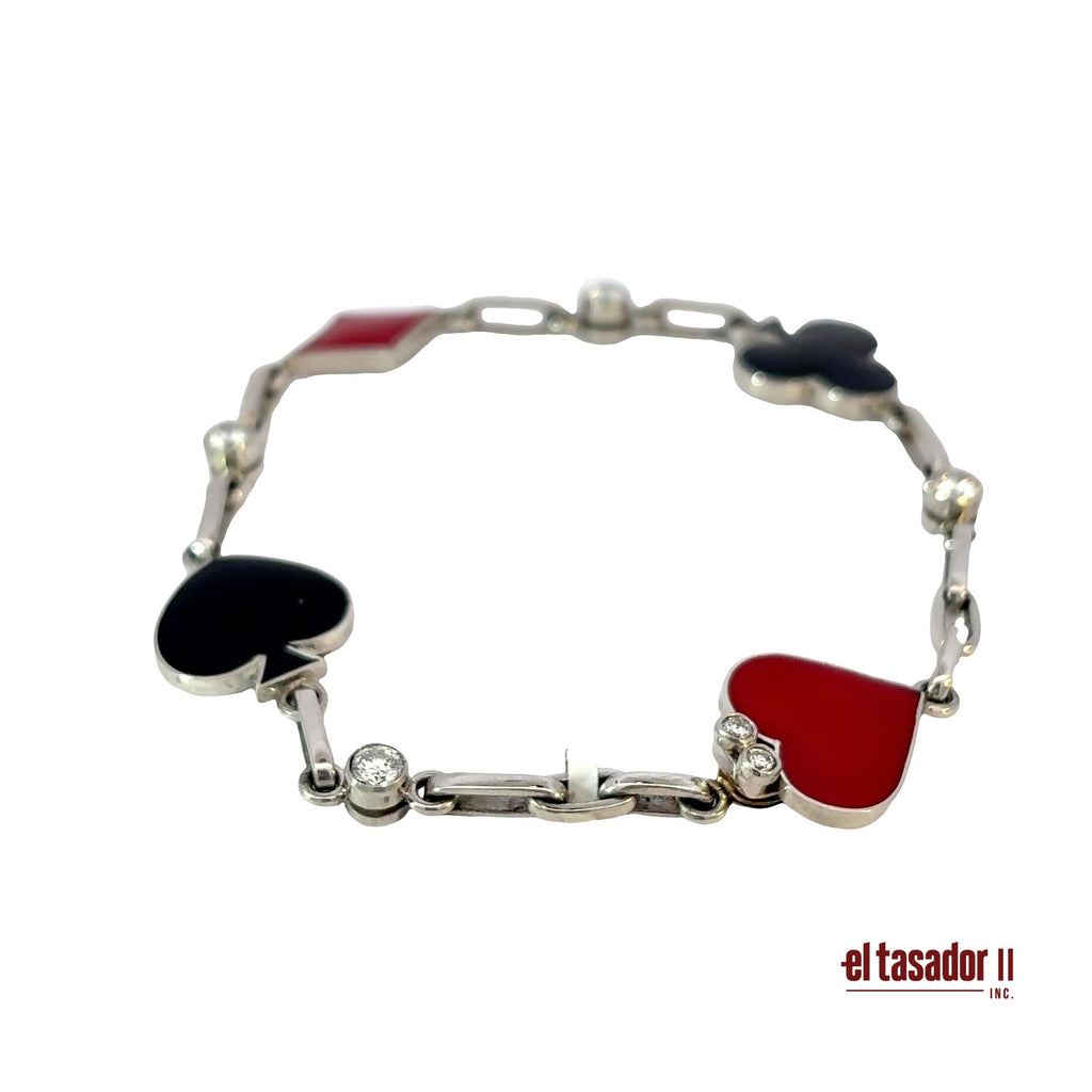 Las Vegas Collection bracelet 16.9 g gold and platinum enamel and diamonds