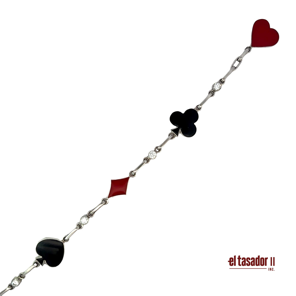 Las Vegas Collection bracelet 16.9 g gold and platinum enamel and diamonds