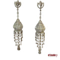 Medusa lamp earrings 21.9 g platinum and diamonds 5.95 ct (N)