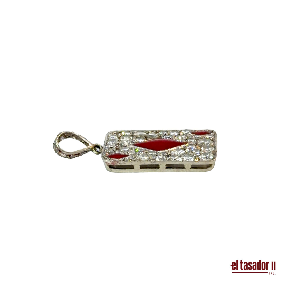 Las vegas collection Diamond charm 3.1 g platinum enamel and 1.45 ct of diamonds