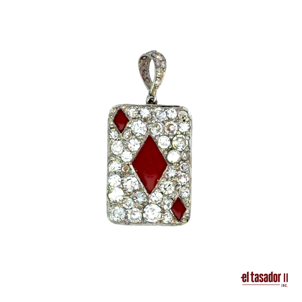 Las vegas collection Diamond charm 3.1 g platinum enamel and 1.45 ct of diamonds