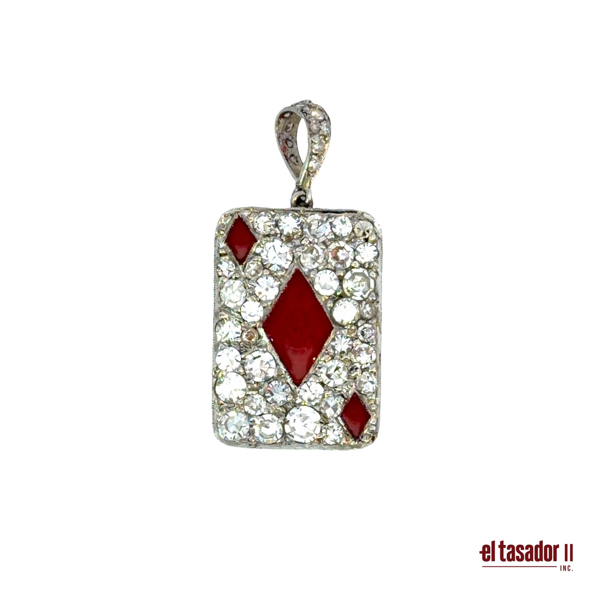 Las vegas collection Diamond charm 3.1 g platinum enamel and 1.45 ct of diamonds