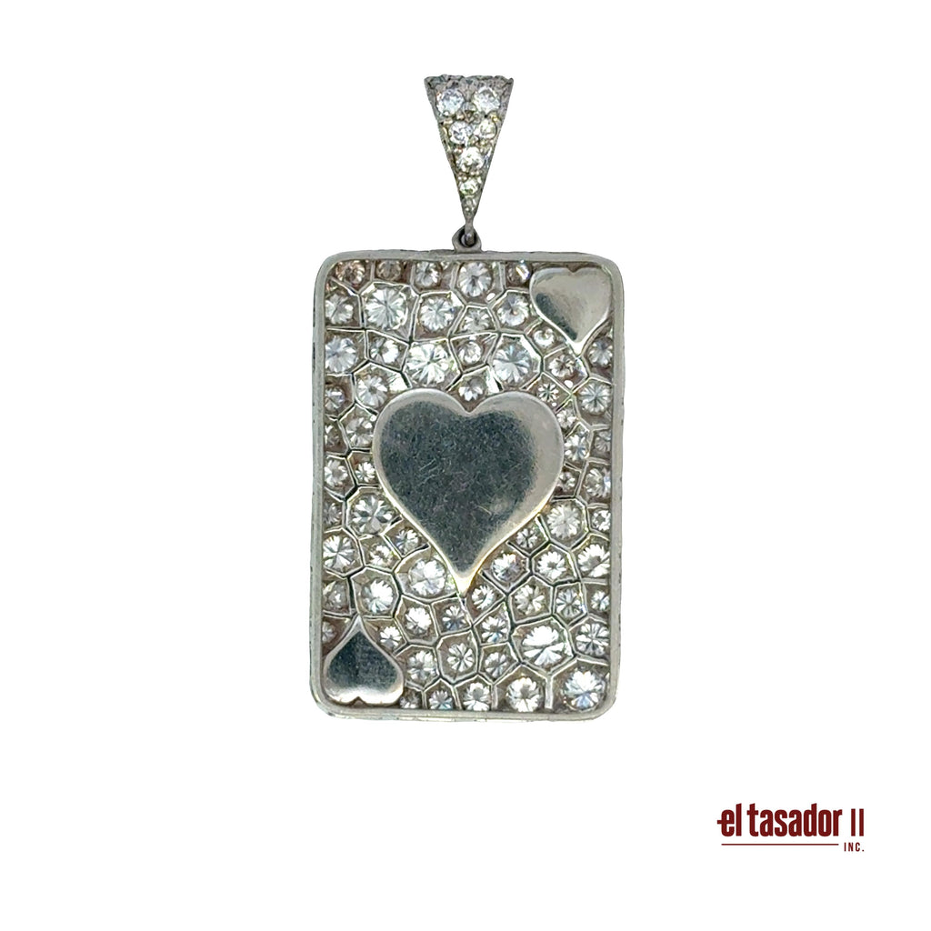 Las Vegas Collection Heart charm 6.6 g platinum enamel and 3.07 ct of diamonds