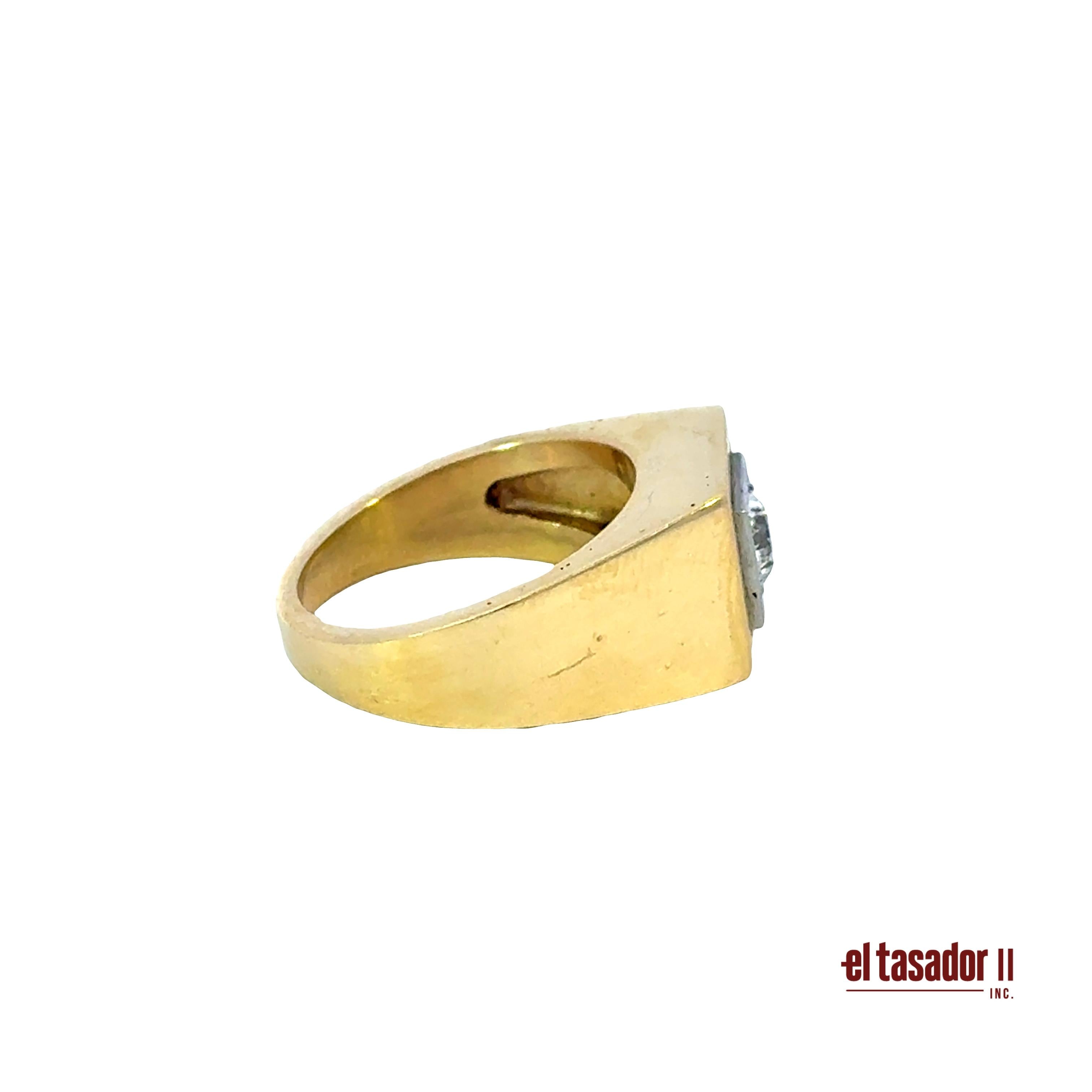Anillo solitario 7,1 grs au 18 kts y c 0,40 kts