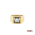 Anillo solitario 7,1 grs au 18 kts y c 0,40 kts