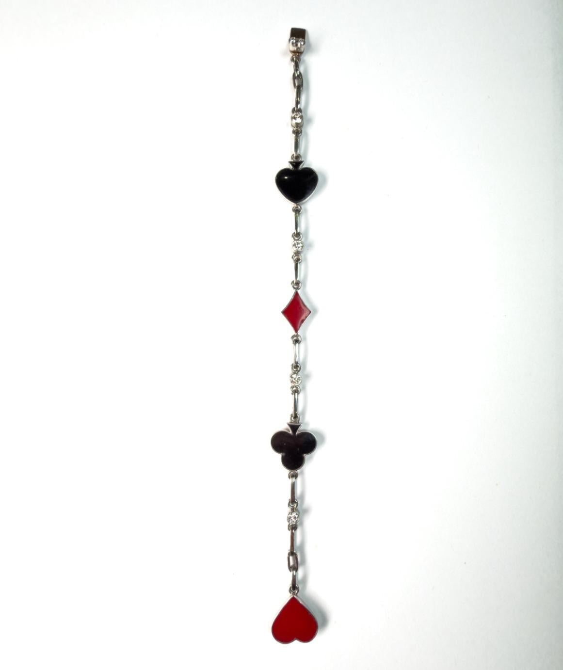 Las Vegas Collection bracelet 16.9 g gold and platinum enamel and diamonds