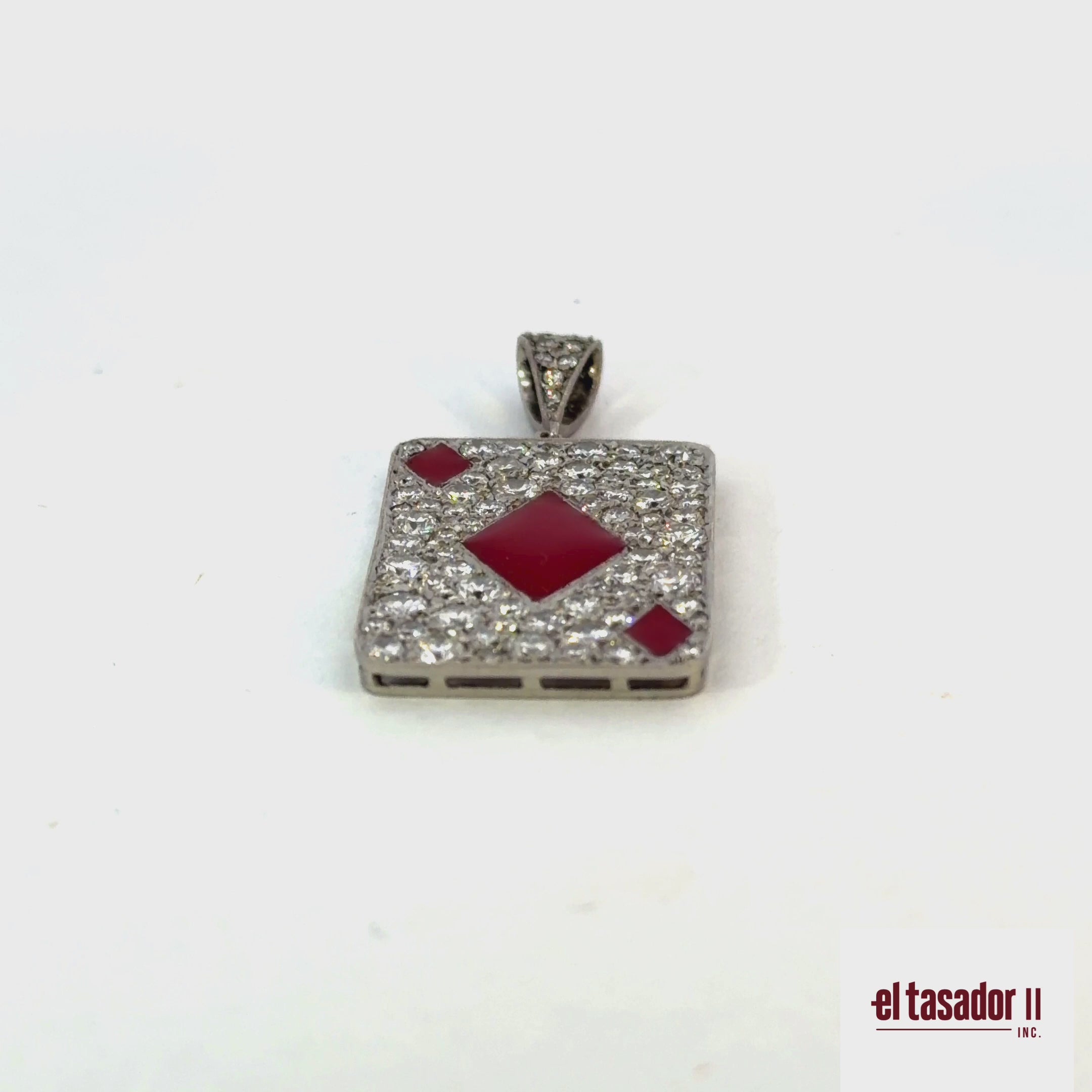 Las Vegas Collection diamond charm 6.8 g platinum enamel and 3.51 ct of diamonds