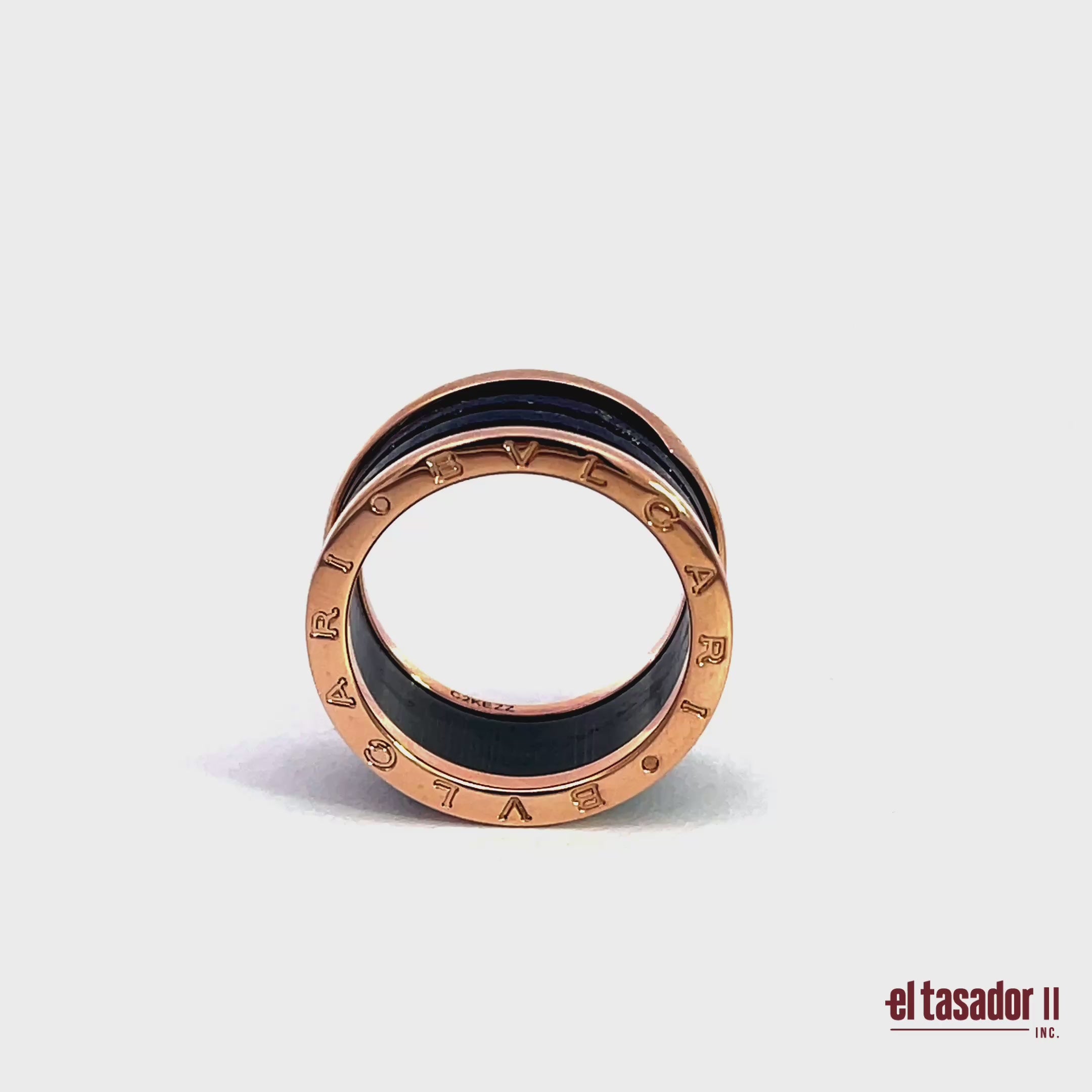 Bulgari ring B.zero1 7.4 g 18K Rose gold lapislazuli A3MF11 (56)