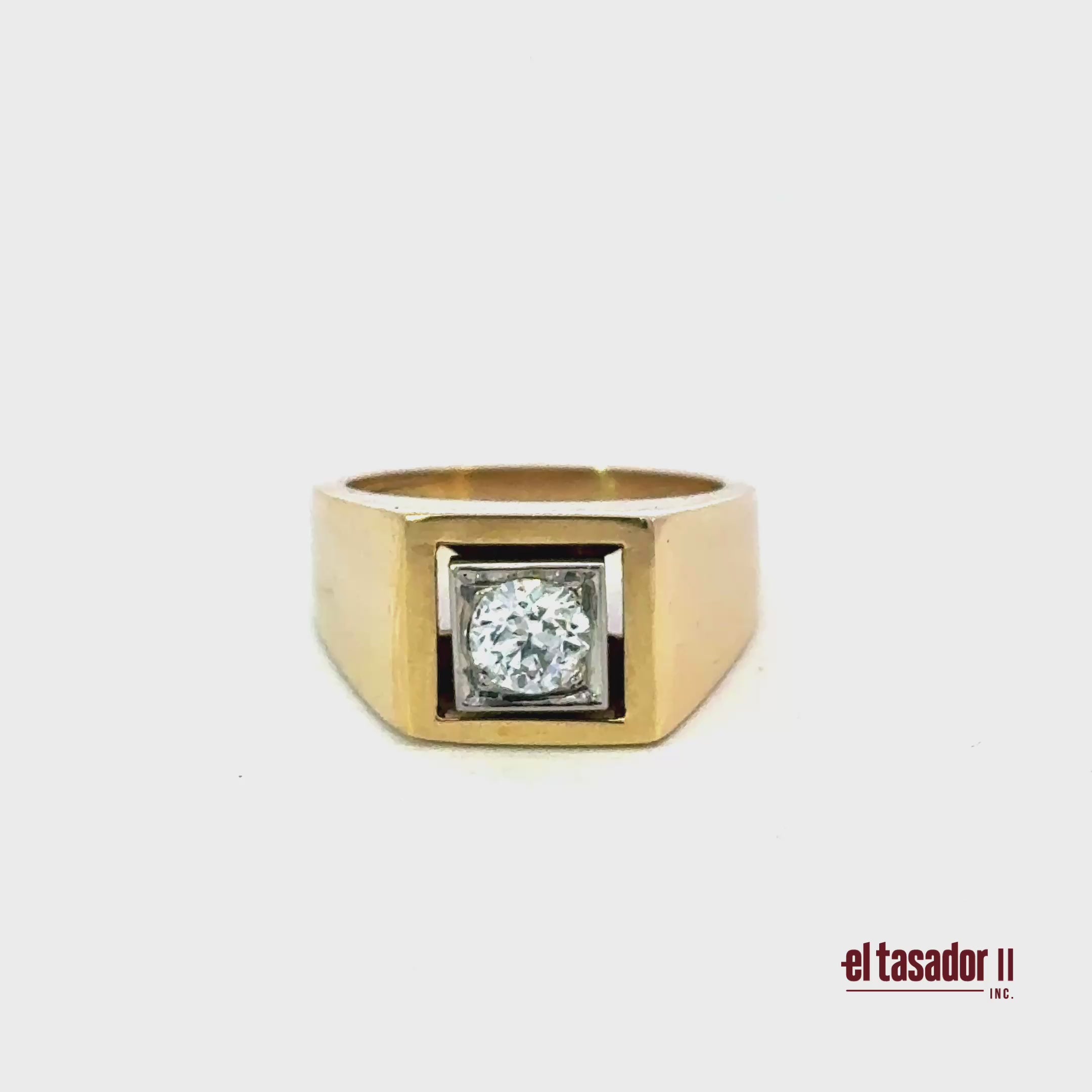 Anillo solitario 7,1 grs au 18 kts y c 0,40 kts