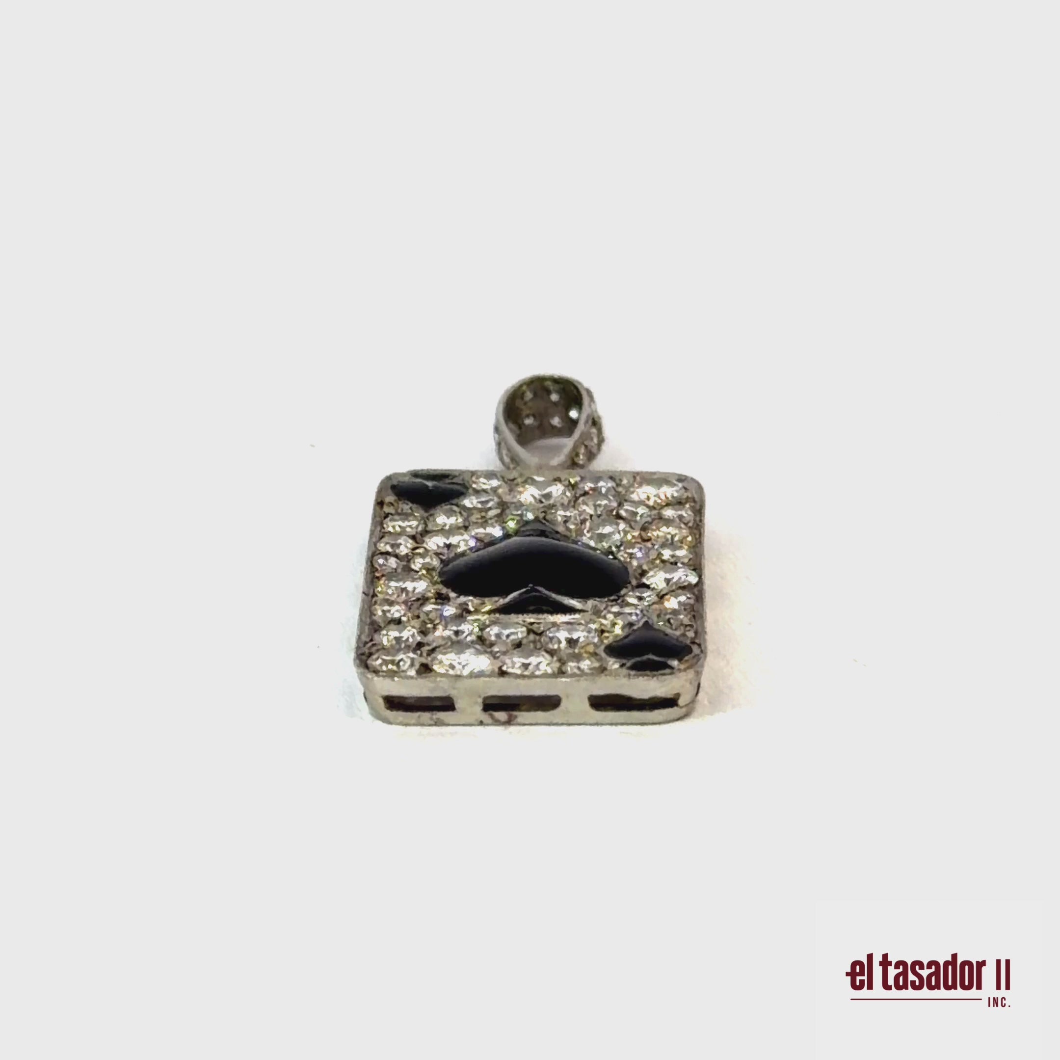 Las vegas collection Spade charm 3.4 g platinum enamel and 1.25 ct of diamonds